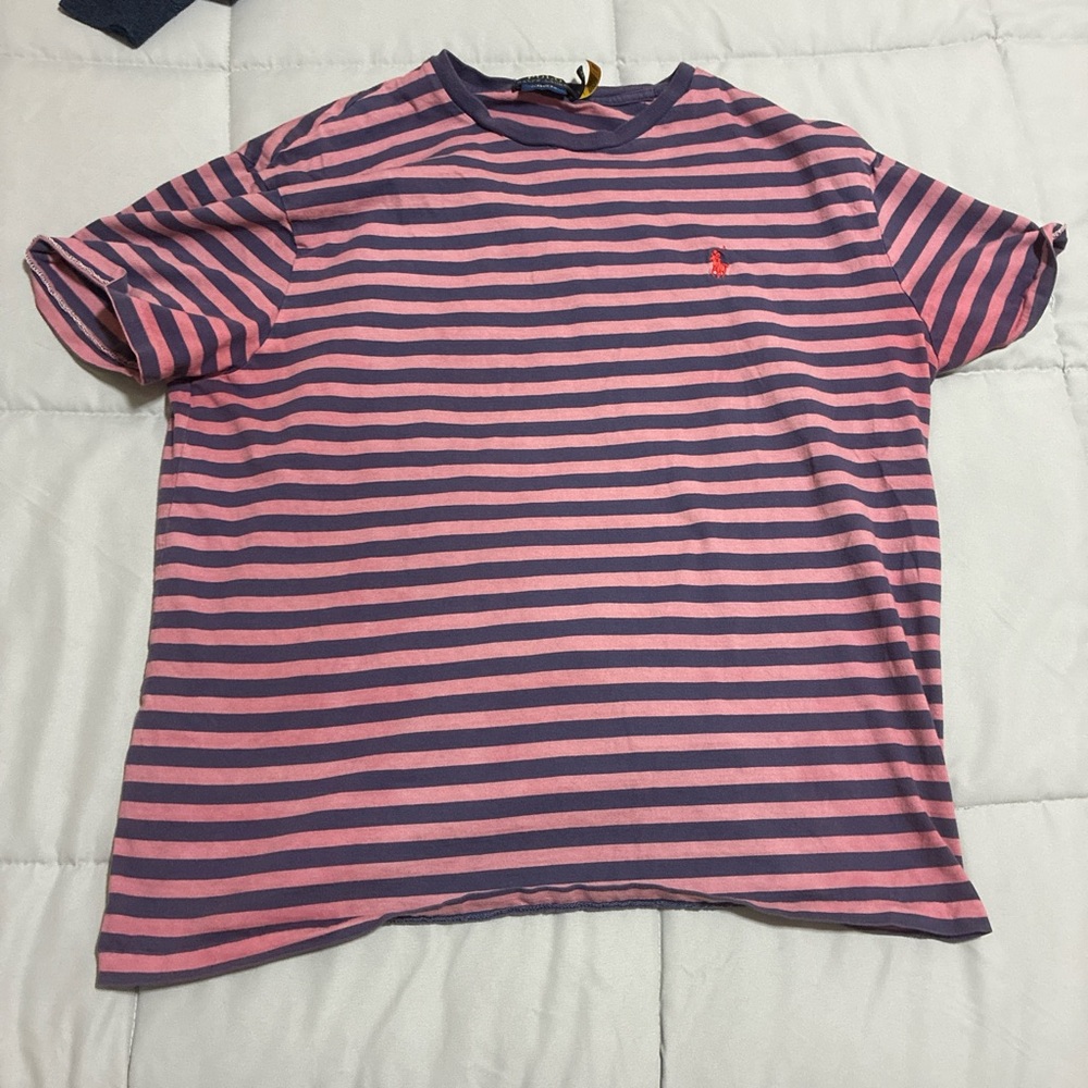 Polo by Ralph Lauren Pink and Purple Striped Tee